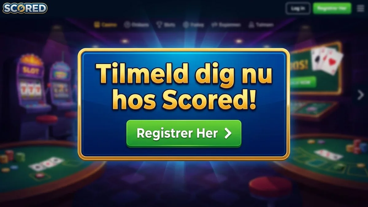 Registrering med bonus hos Scored